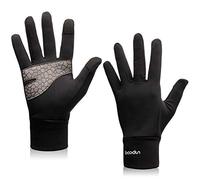 Tofern Sous Gant Tactile Efficace Hiver Automne Thermique Seconde Peau Ultra Doux Confort Coupe-Vent Respirant Ski Snowboard Running Moto Vélo Randonnée Camping Femme Homme Enfant (N-Noir, L)