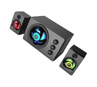Tofficu 1 Juego Altavoces Estéreo de Madera con Subwoofer USB Barra de Sonido para Pc y TV Sonido Envolvente Diseño de Cuerpo de Madera para de Audio