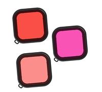 Tofficu 1 Juego Filtro De Cámara Carcasa Y Filtro De Buceo Compatible con Gopro Color Aleatorio Accesorios De Cámara Resistentes Rayones Agua Color Aleatorio 3 Piezas