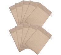 Tofficu 10 Bolsas Portátiles Cordón de Algodón y Lino para Obsequio, Tamaño 10x14 Pulgadas, Compactas y Elegantes para Fiestas y Celebraciones