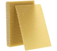 Tofficu 10 Láminas de Cera de Abejas Natural para Elaboración de Velas y Cuidado de Muebles, Material 100% Beeswax Amarillo para Marcos de Colmenas Profundas