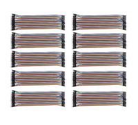 Tofficu 10 Piezas Cables Jumper Rainbow Macho Macho para Breadboard Compatibles con y Nano Cables de Coloridos