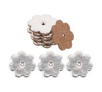Tofficu 10 Piezas Mechas Flotantes para Lámpara de Aceite, Discos de Mecha de Adoración Redondos, Papel y Film de Aluminio, Plata, Reutilizables, para Oraciones y Espacios Sagrados