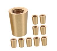 Tofficu 10 Piezas Patas de Latón Cónico Antideslizantes para Bases de Madera Soportes Protectores para Bandejas de Exhibición Patas Elevadoras para Tablas de Cortar y Cajas de Joyería
