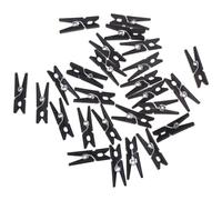 Tofficu 100 Mini Pinzas de Plástico Negras 2,5 Cm para Colgar Ropa y Fotos, Clips Clásicos para Manualidades, Hogar y Organización, Paquete de 100 Unidades