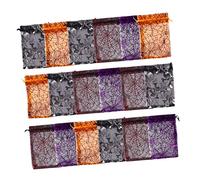 Tofficu 100 Piezas Bolsas de Organza para Dulces de Halloween Bolsitas de Gasa Pequeñas Obsequio de Bolsas Cordón para Paquetes