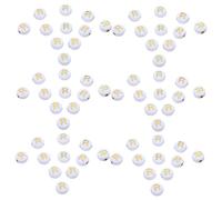 Tofficu 100 Piezas Cuentas Acrílicas Letras Blancas con Dorado Cuentas Redondas Planas para Pulseras Collares y Llaveros DIY Alfabeto para Bisutería Artesanal