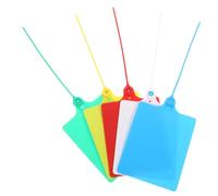 Tofficu 100 Piezas Etiquetas de Envío de Plástico para Equipaje Rojo Amarillo Azul Verde Blanco para Organización y Logística