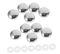 Tofficu 100 Piezas Tapas de Tornillos Redondas de Aleación Plateada Resistentes y Prácticas para Protección y Decoración de Pernos Publicidad y Señalización