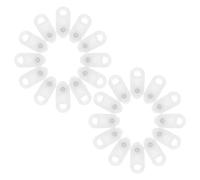 Tofficu 100 Piezas Unidades Gliders para Riel de Cortina de Plástico con Doble Rueda Pequeña Rodillo Guía para Barras de Cortinas y Accesorios para Baño y Ducha Deslizadores Resistentes