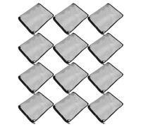 Tofficu 12 Bolsas de Filtro de Malla Reutilizables para Acuarios, Negras, 15 X 20 Cm, con Cremallera, Resistentes al Desgarro, para Filtración en Peceras y Mantenimiento de Calidad