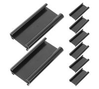 Tofficu 12 Piezas Portaetiquetas de Plástico para Estanterías, Clips de Alambre para Etiquetas de Estantes, Pvc Negro, para Estanterías y Rejilla de Alambre, Inventario y Tiendas