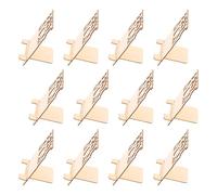 Tofficu 12 Piezas Soporte Portátil de Escritorio para Teléfono Móvil de Madera, Soporte Resistente y Fácil de Montar, Adecuado como Obsequio Creativo Día Madre Espacio de Trabajo
