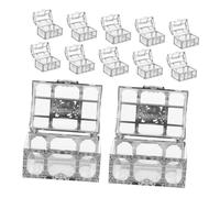 Tofficu 12piezas Cajas De Dulces Para Bodas De Forma De Cofre Del Tesoro Cajitas De Recuerdo Para Fiestas De Boda y Dulces Recipiente Para Joyas y Chocolates Unidades Color Plata