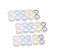 Tofficu 15 Piezas Estuche para Lentes De Contacto Hermético Caja Doble para Almacenamiento De Lentes Conjunto De Contenedores