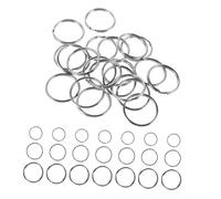 Tofficu 150 piezas Anillos Inoxidable de Aros Redondos para Llaves de Resistentes y Fáciles de Usar para Coche Manualidades y Etiquetas