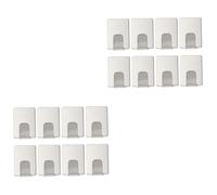 Tofficu 16 Piezas Gancho De Pared Inoxidable Ganchos Inoxidable Ganchos Autoadhesivos Ganchos Para Batas Toallero Plata