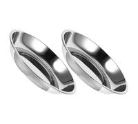 Tofficu 2 Cuencos para Gatos de Acero Inoxidable, Tazones Antideslizantes y Resistentes a Mordeduras, Cuencos Planos Comida de Mascotas, Prácticos y Fáciles de Limpiar para Uso Diario