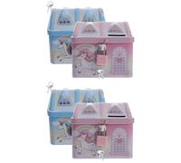 Tofficu 2 Juegos Alcancía De Unicornio Llave Banco De Animales Alcancía Bebé Máquina Expendedora Alcancías De Chicas Hucha Precioso Tarro De Monedas Linda Alcancía Hojalata 2 Piezas * 2