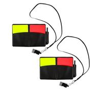 Tofficu 2 Juegos Kit de Tarjetas Rojas y Amarillas de Fútbol con Funda de PU y Bolígrafo, Resistente y Fácil de Llevar para Arbitraje en Partidos de Fútbol Profesionales