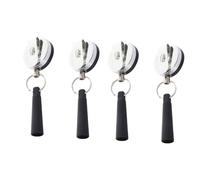 Tofficu 2 Juegos Portalápices Retráctil Llave Carrete De Pluma Retráctil Anillos Titulares Mosquetón Auto Hebilla del Cinturón Cuerda Clave Hebilla Creativa El Plastico Black 2 Piezas * 2