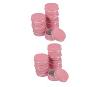 Tofficu 2 Juegos Tarro De Almacenamiento De Velas Latas De Crema Lata De Tarro De Crema Tarro Sellado Con Cera Latas De Velas Con Tapas A Granel Rosa Aluminio 8 Uds * 2
