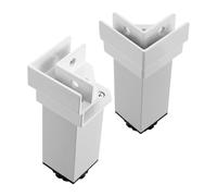 Tofficu 2 Piezas Abrazadera de Aleación de Aluminio para Vidrio y Azulejos Soporte Estable, Altura Ajustable 18mm, Adecuado para Baños y Uso Hogar