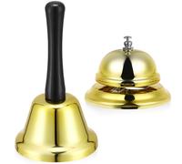 Tofficu 2 Piezas Campanas de Servicio de Metal Resistentes la Oxidación de Timbres Elegantes para Escritorio y Recepción Restaurantes Bares Hoteles y Aulas