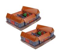 Tofficu 2 Piezas Casa de Papel para Sacrificio Terminada para Culto Ancestros y Festival Qingming Modelo Realista para Quema Ceremonias de Adoración