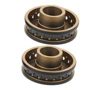 Tofficu 2 Piezas Gas Stove Burner Caps Embeded Design Heat Resistant Flame Distributor Covers Compatible with Various Cooker Hob Models For Modern Kitchens
