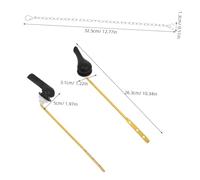 Tofficu 2 Piezas Kit de Repuesto para Inodoro con Manilla Electrochapada Resistente y Cadena Silenciosa Fácil Instalación para Tanque Frontal Accesorios de Fontanería para Baño