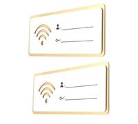 Tofficu 2 piezas Letrero Acrílico para Contraseña Wifi Resistente Humedad para Salas Reuniones Cafeterías Comercial y Doméstico
