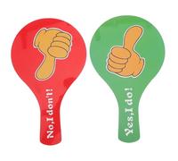 Tofficu 2 piezas Paletas de Votación Dobles Plástico Rojo Verde para Aulas Enseñanza Portátil Señalización Feedback Estudiantes