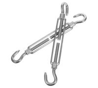Tofficu 2 Piezas Tensor de Cable Hebilla Giratoria, Tornillo de Apriete de Cables, Acero Inoxidable, M8, Ajustable, Capacidad 200kg, Color Plata, para Florero y Flor Basket