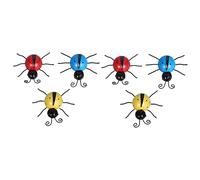 Tofficu 2 Series Decoración De Insectos Artificial Arte De La Pared Del Jardín Al Aire Libre Grande Decoraciones De La Pared Del Jardín Decoración De La Pared Muro Rojo Planchar 3 Piezas*2