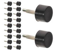 Tofficu 20 Pares de Puntas Redondas de Tacón Alto Negro de Tpu para Reemplazo Rápido, Protección contra Desgaste Diario, Ideales para Restauración Profesional y Bricolaje