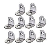 Tofficu 20 Piezas Código De Esquina Inoxidable Shape Universal Sujetador De Soportes Angulares Cierre Articulación Tirantes Montaje Sujetador De Soporte Derecho Bien Plata