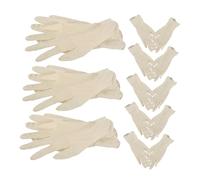 Tofficu 20 Piezas Guantes Desechables de Látex para Paquete de Pequeño Elásticos y Deslizantes para Limpieza Cocina y Manipulación de Alimentos