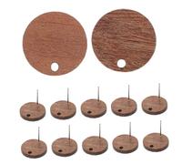 Tofficu 20 Piezas Pendientes de Madera Accesorios de Plano para Creación de Joyería Diy Componentes Orgánicos para Pendientes de Estudio y Aros