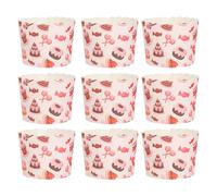 Tofficu 200 Piezas de Moldes Papel para Magdalenas y Cupcakes Desechables Seguros para Usar en Horneado en Tiendas de Postres y Duchas Nupciales Varios estilos