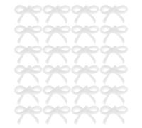 Tofficu 200 Piezas Mini Lazos Blancos de Resina 3D para Manualidades
