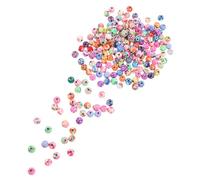 Tofficu 200 Piezas Redondas Polymer Clay Beads Coloridos para Hacer Pulseras Collares Manualidades DIY