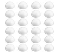 Tofficu 24 Hemisferios de Espuma Blanca para Manualidades 9,5 Cm, Bolas Semicirculares sin Pintar para Pintar y Decorar, Espuma Artesanal Ligera para Bricolaje y Proyectos Creativos