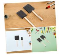 Tofficu 24 Piezas Pinceles de Esponja Reutilizables con Mango de Madera para Pintura Kit para Manualidades DIY Teñido y Decoración con Aplicadores de Espuma Fáciles de Limpiar