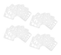 Tofficu 24 Piezas Plantillas de Dibujo Técnico Geométrico, Pet Blanco | Círculos, Semicírculos, Triángulos, Hexágonos y Elipses, Uso Escolar y Proyectos en Casa