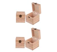 Tofficu 2juegos Cajas De Madera Retro Para Almacenamiento y Empaque De Prácticas y Portátiles Para Joyería y Objetos Pequeños