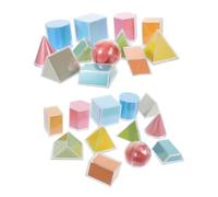 Tofficu 2juegos Modelos Geométricos para Bloques De Sólidos Geométricos Educativos Herramienta Didáctica para Aprendizaje De Matemáticas y Geometría Infantil
