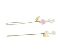 Tofficu 2piezas De Flores Cordón Decorativo Para Llaves Accesorio Elegante Para Bolso