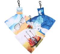 Tofficu 3 Paños Limpiadores de Lentes Llavero, Microfibra para Gafas, Cámara y Pantalla Electrónica, Diseño Colgante Portátil, para Limpieza Diaria y Accesorios Electrónicos