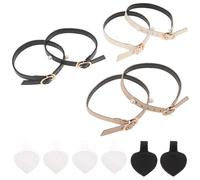 Tofficu 3 Pares de Correas para Tacones Altos con Perlas Artificiales, Aleación de Aluminio y Diseño Antideslizante para Mayor Comodidad al Caminar y Estar de Pie